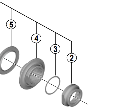 Shimano Spares HB-M618 right hand cone with dust cap