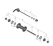 Shimano Spares HB-5800 complete quick release; 133 mm