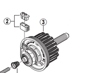 Shimano Spares DH-S501 internal assembly; 108 mm