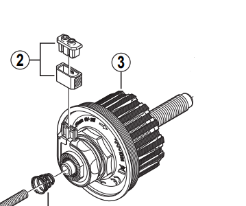 Shimano Spares DH-S501 internal assembly; 108 mm