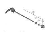 Shimano Spares FH-5800 complete quick release; 163 mm