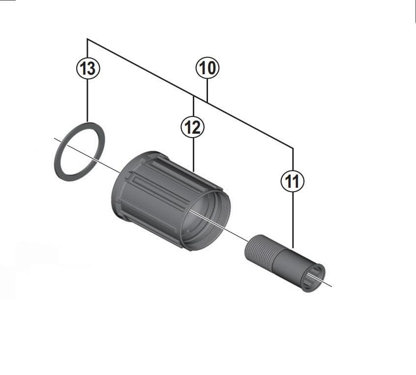 Shimano Spares 105 FH-5800 Complete Freewheel Body - Y31F98070