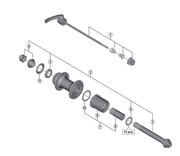 Shimano Spares FH-M8000 complete quick release; 173 mm