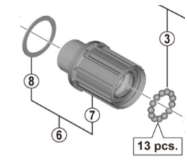 Shimano Deore FH-M6010 Complete Freehub Body - Y39Y98010