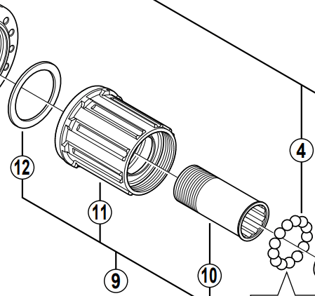 Shimano Spares FH-M770-S freewheel body