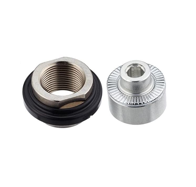 Load image into Gallery viewer, Shimano WH-M985-R Left Hand Lock Nut And Cone With Dust Cover - M14 - Y3DX98020
