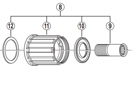 Shimano Spares FH-3500 Sora road freehub body