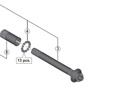 Load image into Gallery viewer, Shimano Spares FH-CX75 axle unit
