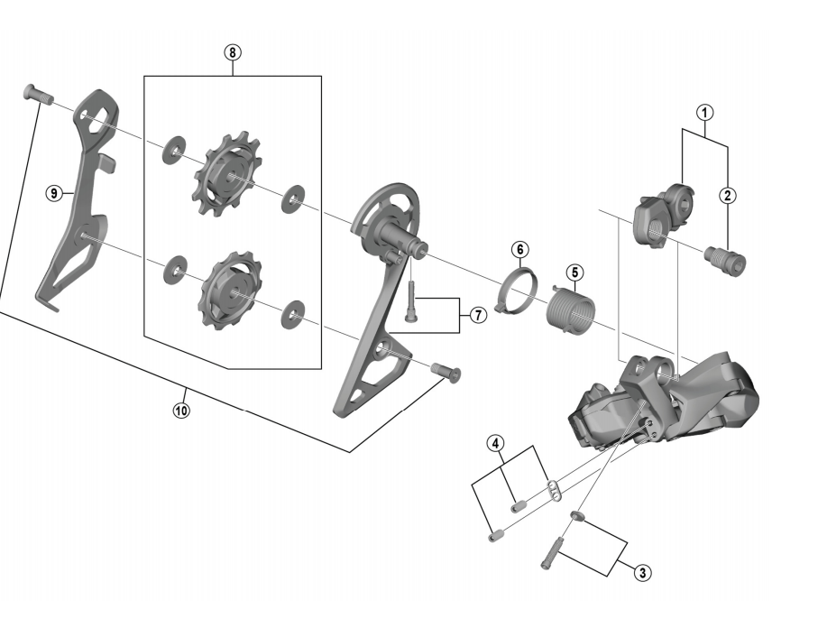 Shimano Spares RD R8050 outer plate and fixing bolt BikeParts