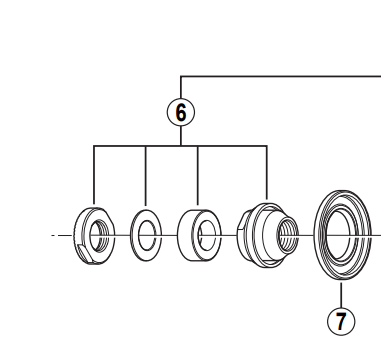 Shimano Spares FH-M629 left hand lock nut unit