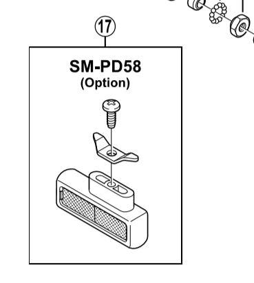Shimano Spares SM-PD58 reflector unit; pair