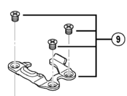 Shimano Spares PD-T700 body cover and fixing bolts; right
