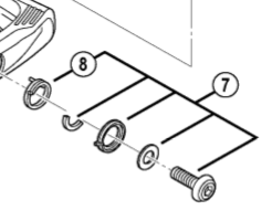 Shimano Spares PD-T400 cage fixing bolt unit; left