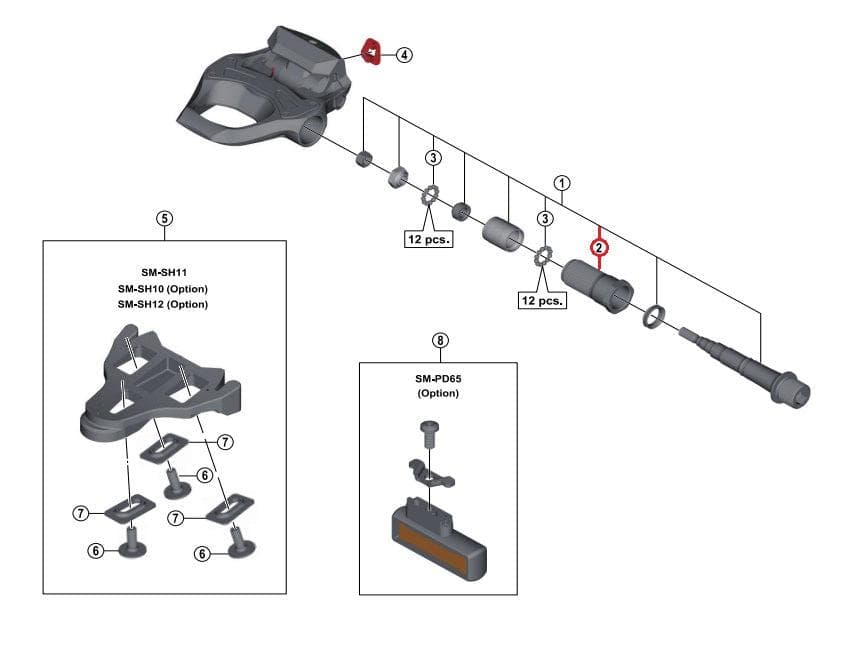 Shimano 105 PD-5800 Lock Bolt Left - Y46W98040