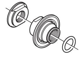 Load image into Gallery viewer, Shimano WH-RS21-CL-F Lock Nut Unit - Y49U98020
