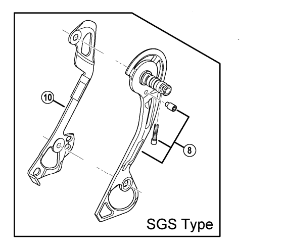 Shimano Spares RD-M610 inner plate; SGS type