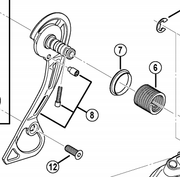 Shimano Spares RD-M610 outer plate assembly; black; GS type