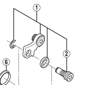 Shimano Spares RD-M670 B-axle 2 for direct mount type