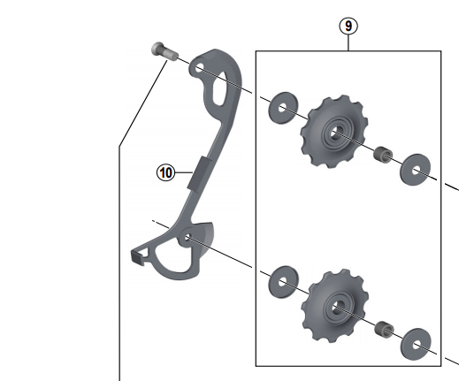 Shimano Spares RD-M4000 inner plate; SGS