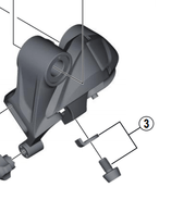 Shimano Spares RD-T4000 cable fixing bolt and plate