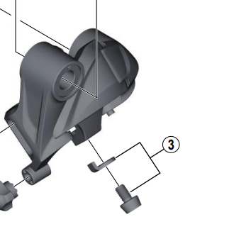 Shimano Spares RD-T4000 cable fixing bolt and plate