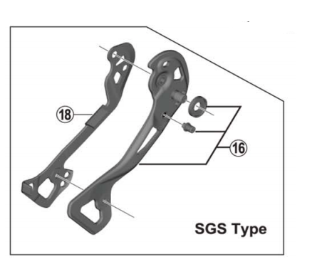 Shimano Spares RD-M9000 inner plate SGS