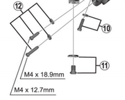 Shimano Spares RD-M9000 cable fixing bolt and plate; M6 x 9.2 mm