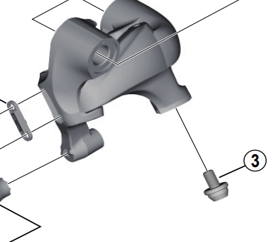 Shimano Spares RD-4700 cable fixing bolt with plate