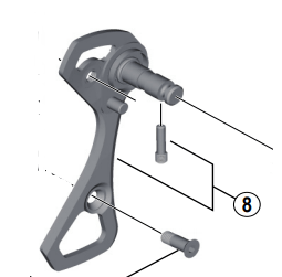 Shimano Spares RD-4700 outer plate and plate stopper pin for GS-type