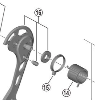 Shimano Spares RD-M8000 outer plate assembly; GS-type