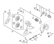 Shimano Spares RD-9000 plate axle assembly