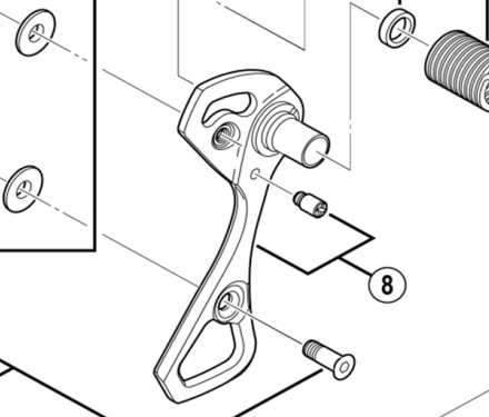 Shimano Spares RD 6800 outer plate and plate stopper pin SS type BikeParts