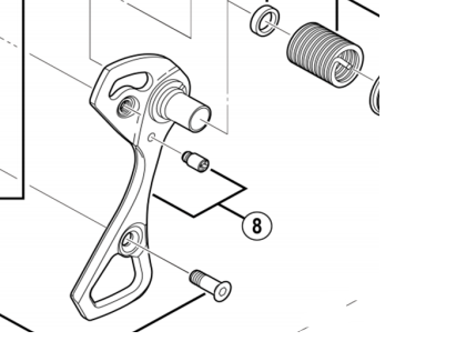 Shimano Spares RD-6800 outer plate and plate stopper pin; GS type