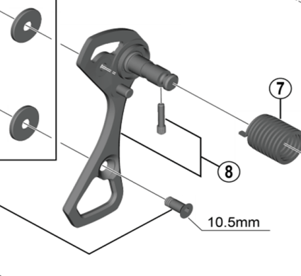 Load image into Gallery viewer, Shimano Spares RD-5800 outer plate and plate stopper pin for SS-type
