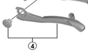 Shimano Spares FD-M7020 chain catcher and fixing bolt; M4 x 5 mm