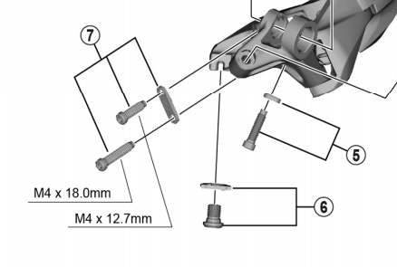Shimano Spares RD-R9100 stroke adjusting screws and plate