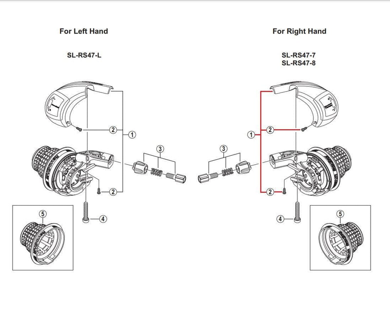 Load image into Gallery viewer, Shimano Tourney SL-RS47 Right Hand Cover And Fixing Screw; 7-Speed - Y6W498010
