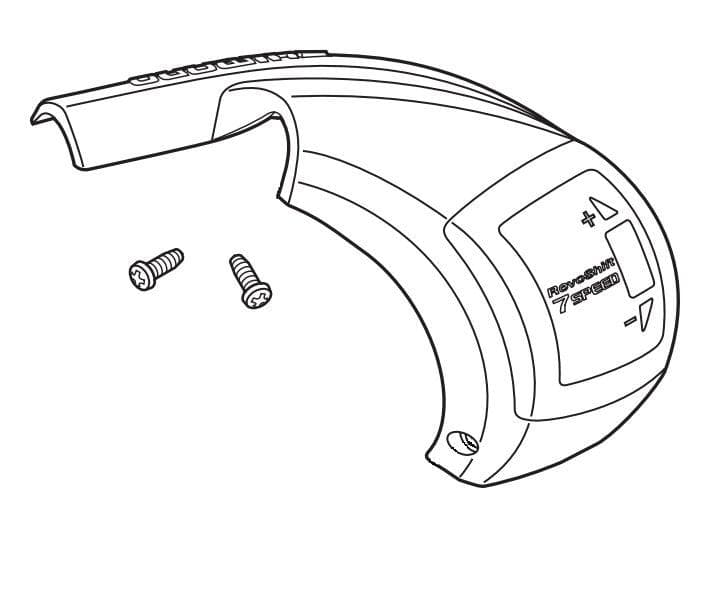 Load image into Gallery viewer, Shimano Tourney SL-RS47 Right Hand Cover And Fixing Screw; 7-Speed - Y6W498010
