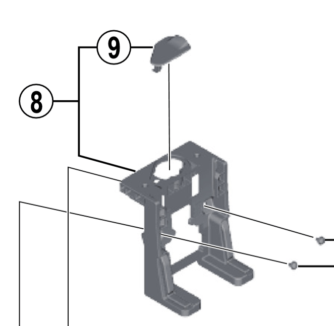Shimano Spares BM-E8020 rail assembly
