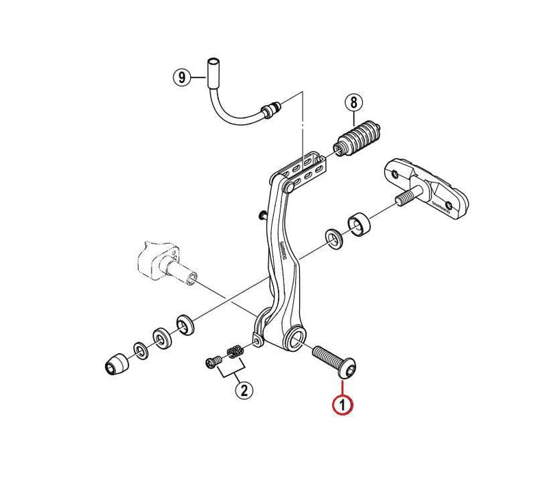 Load image into Gallery viewer, Shimano BR-M421 Fixing Bolt M6 x 25mm - Black - Y82N18500
