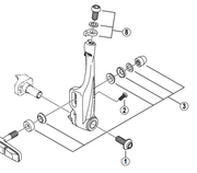 Shimano Spares BR-M590 link fixing bolt; M6 x 25 mm