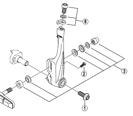 Shimano Spares BR-M590 link fixing bolt; M6 x 25 mm