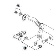 Shimano Spares BR-R650 shoe fixing bolt unit; M5 x 11.2 mm