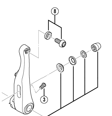 Shimano Spares BR-R463 cable fixing bolt and plate