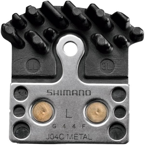 Load image into Gallery viewer, Shimano Spares J04C disc brake pads and spring; cooling fins; alloy backed; sintered
