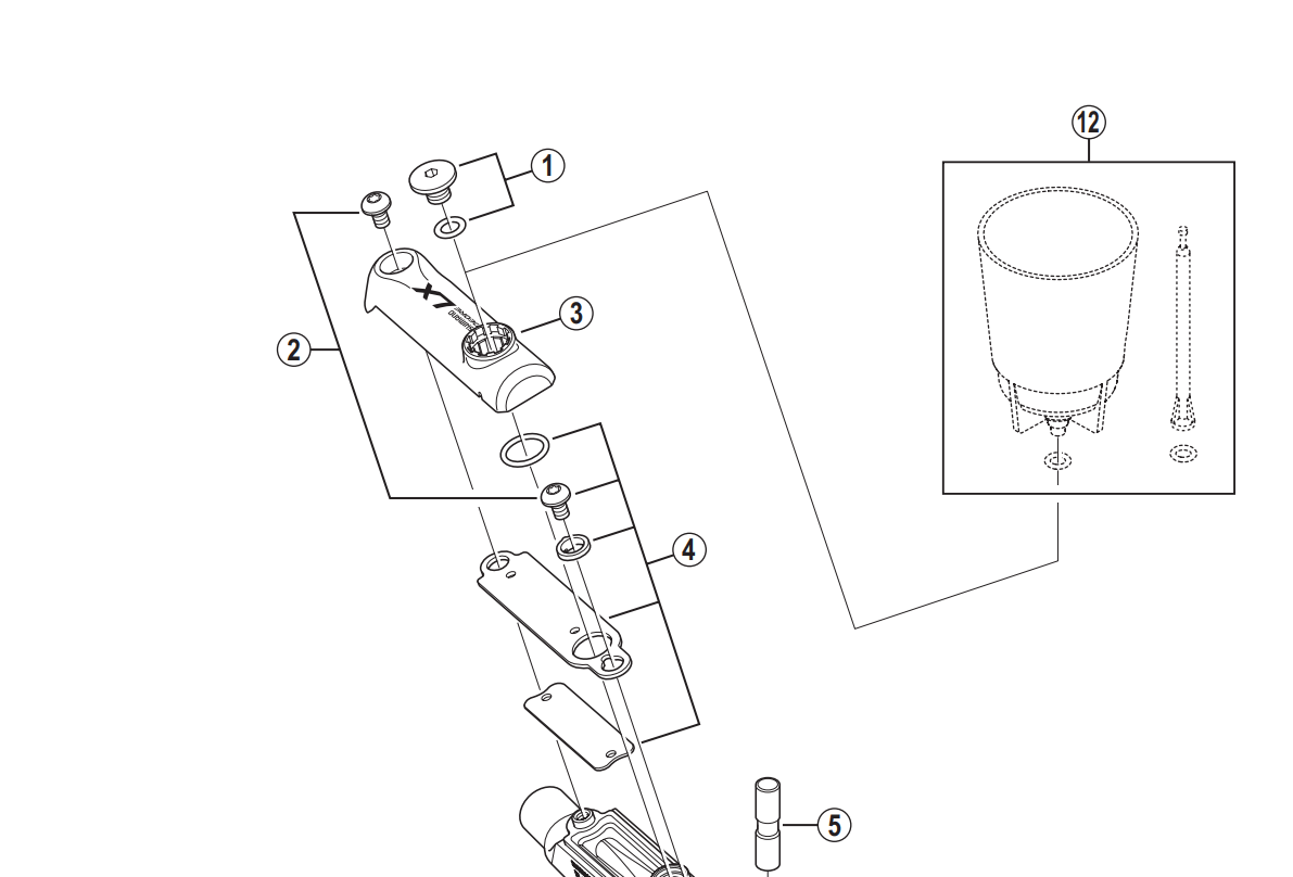 Shimano Spares BL-T675 left hand lid; silver