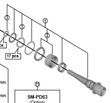 Shimano Spares PD-R9100 pedal axle assembly; left hand; 4 mm longer type