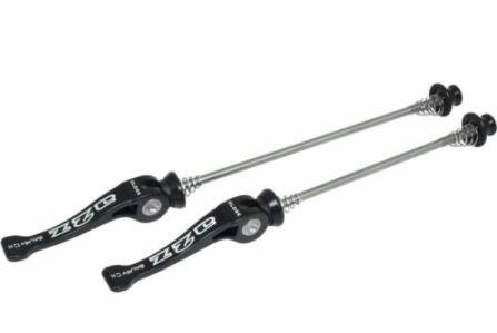 A2Z Chromoly (CroMo) Bicycle Quick Release Front & Rear Skewer Set - Black