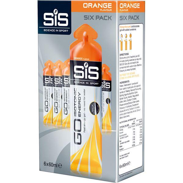 Load image into Gallery viewer, Science In Sport GO Energy Gel multipack - box of 6 gels - orange
