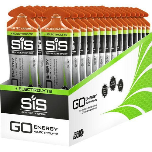 Science In Sport GO Energy + Electrolyte Gel - box of 30 gels - salted caramel